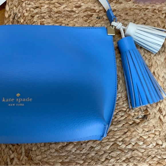 Authenticated Kate Spade Foster Court Pebble Blue Crossbody Bag - Picture 8 of 13
